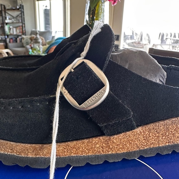 Birkenstock Buckley Black Suede Clogs Women’s 6-6.5 / Size 37 New In Box - Picture 3 of 8